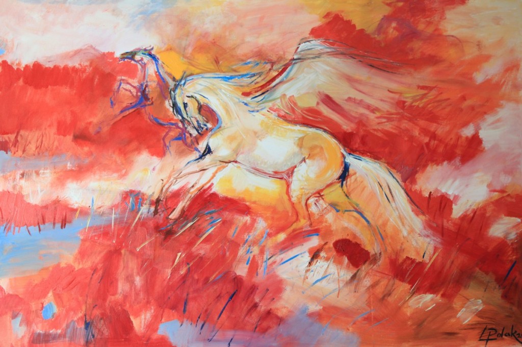 acrylschilderij van Pegasus